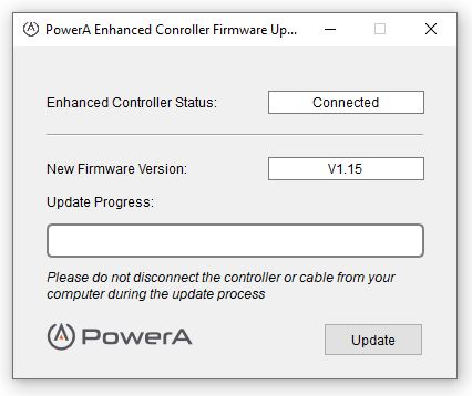 PowerA software updater